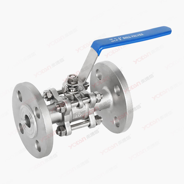 Three piece flange ball valve