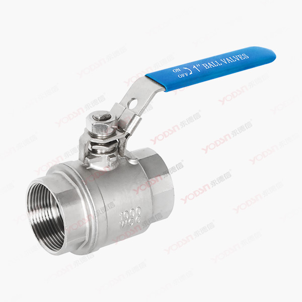 Two piece threaded ball valve