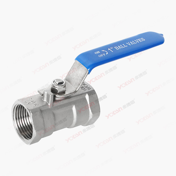 One piece threaded ball valve